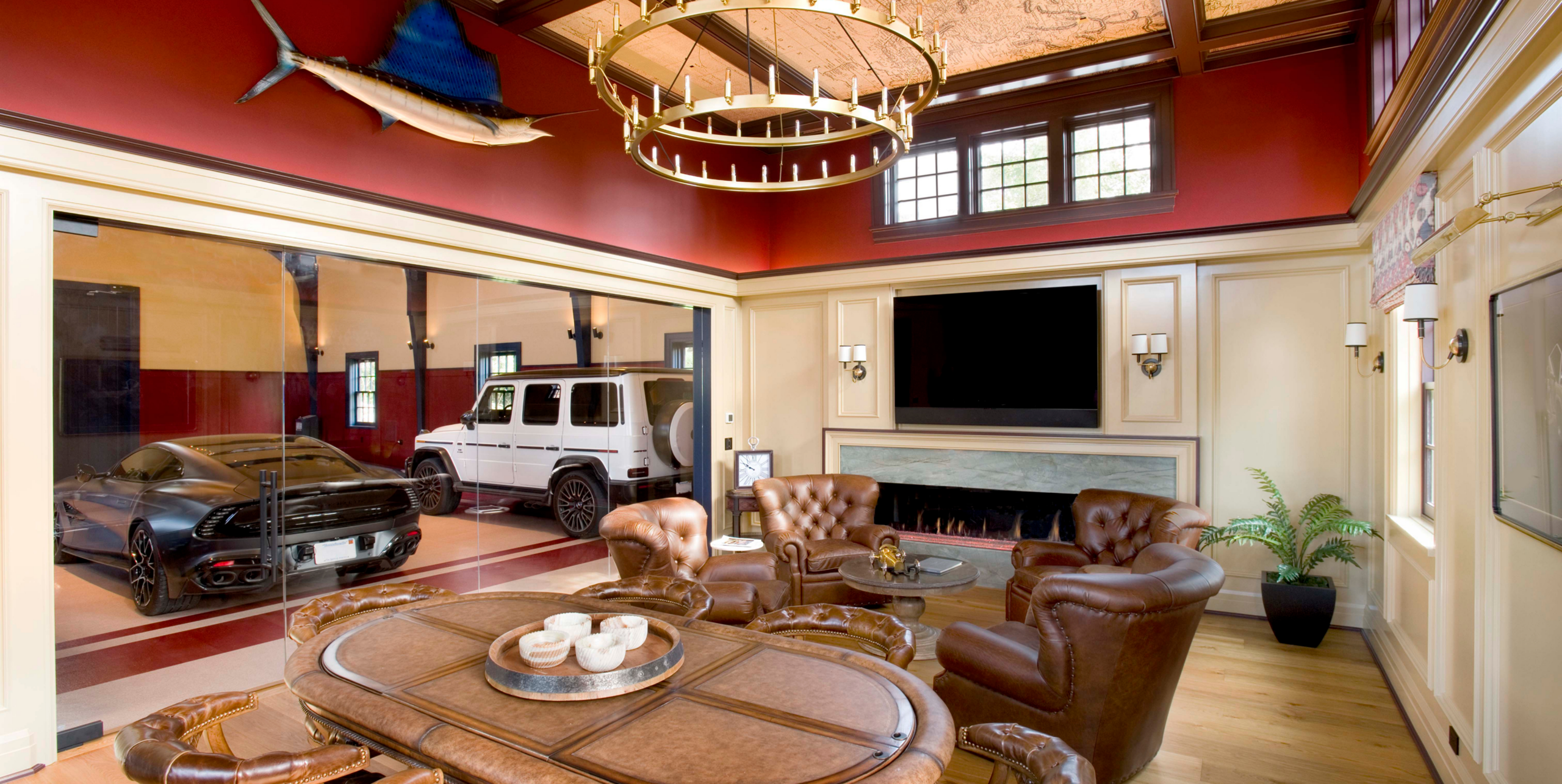 Car Barn Interior Sitting Area