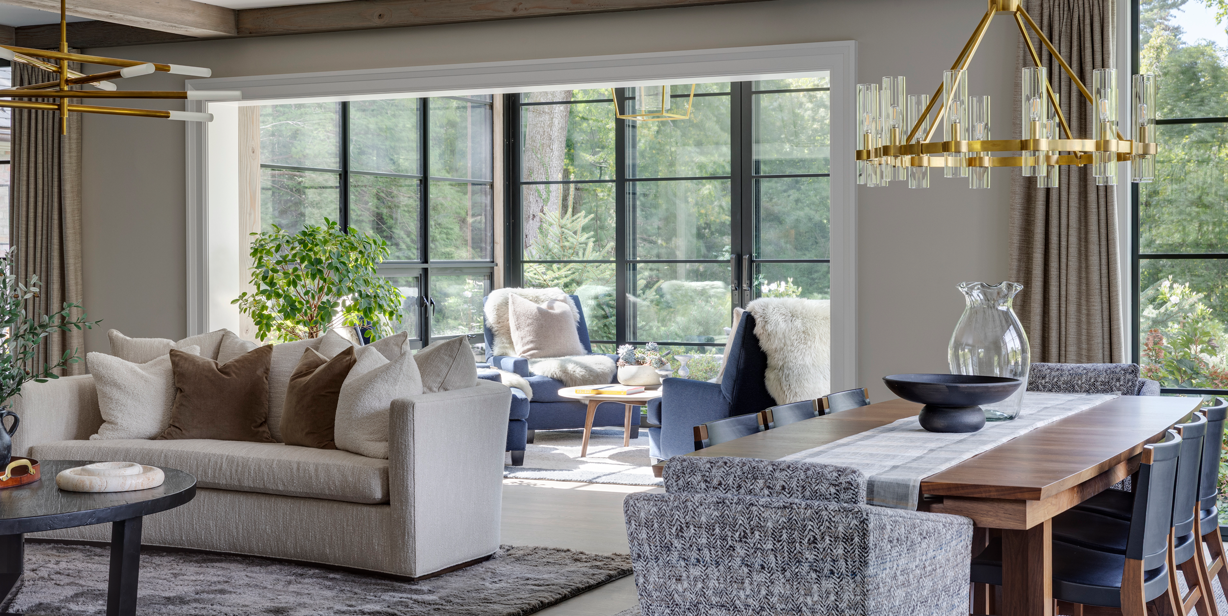 Suburban Transitional Living Room