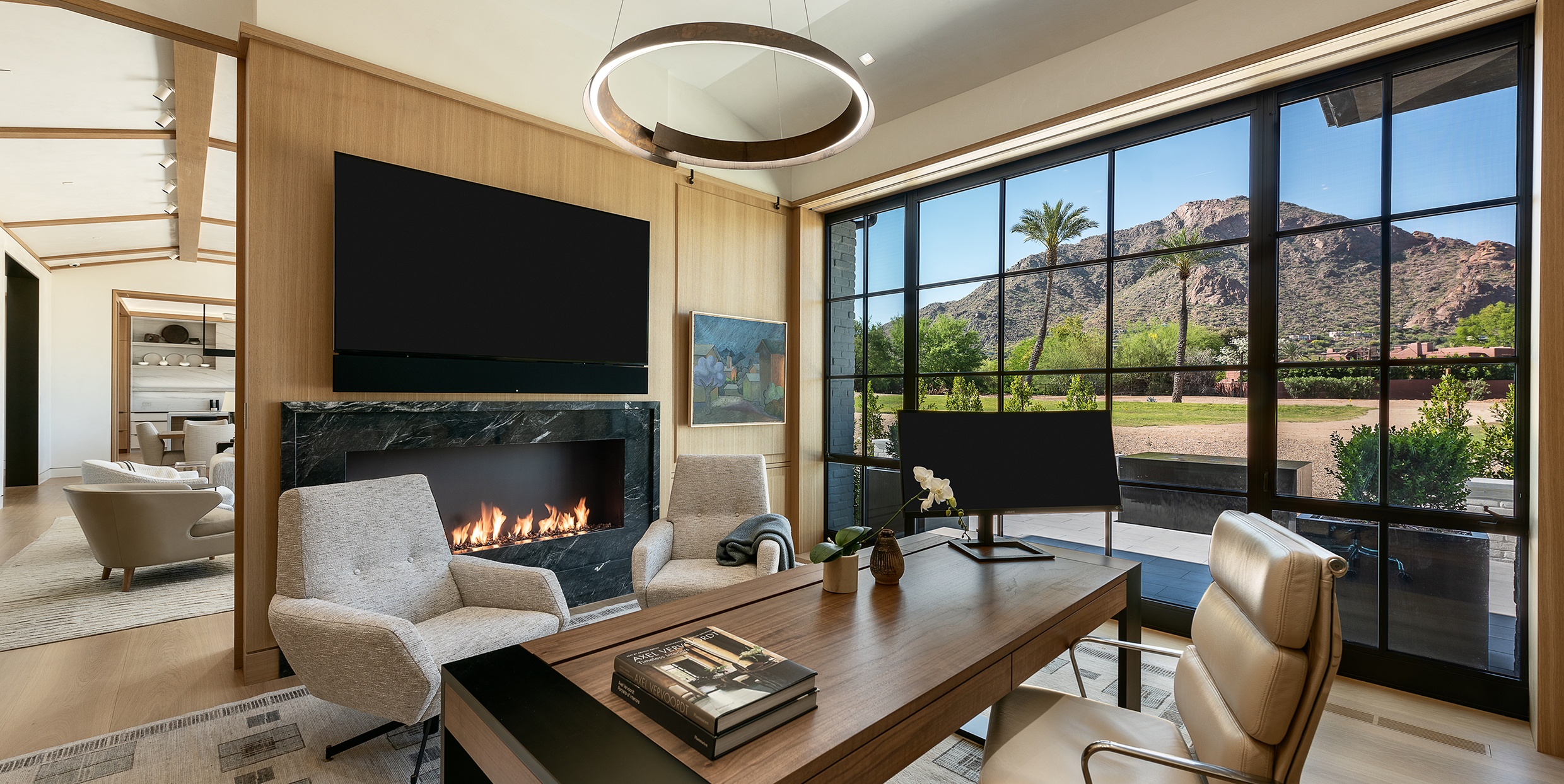 Suburban Transitional Living Room